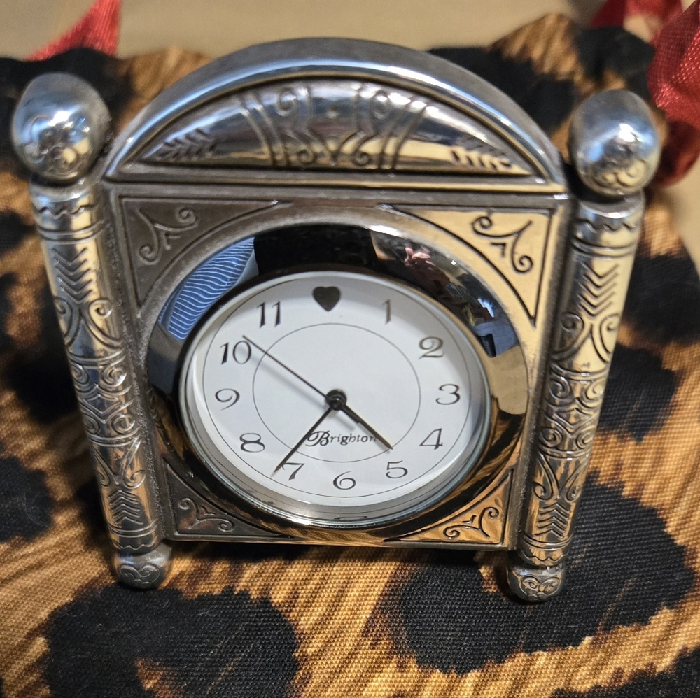 Brighton Silver Miniature Clock